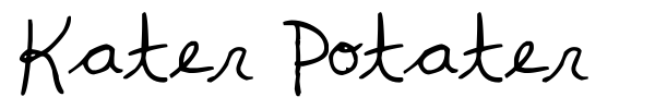 Kater Potater font preview
